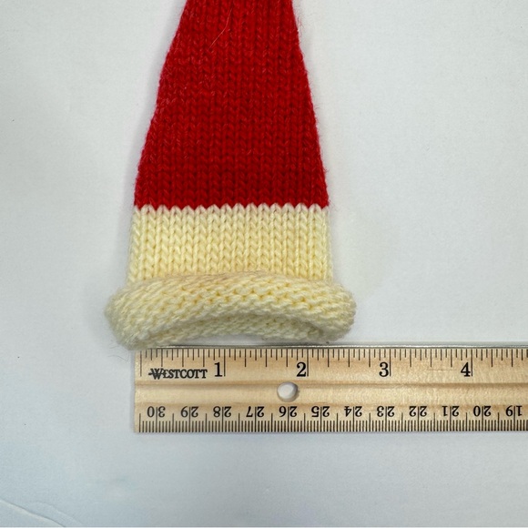 Doll or Teddy Bear Christmas Sweater and Santa Hat Set Wreath Red Creme Green - Picture 14 of 16